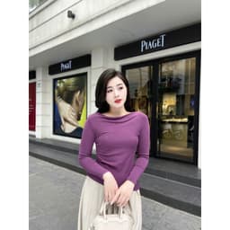 Áo giữ nhiệt nữ thiết kế phối nhún sườn chất liệu co giãn 4 chiều mềm mịn, giữ ấm cơ thể tốt Evalover M267 2