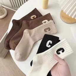 Combo 10 đôi tất gấu cổ cao ấm áp phong cách vintage,Set tất gấu cổ cao phong cách Hàn Quốc 8