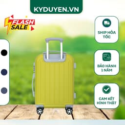 Vali kéo du lịch Size 20, vali nhựa ABS+PC chống trầy xước, bánh xe 360 độ, khoá số an toàn 1