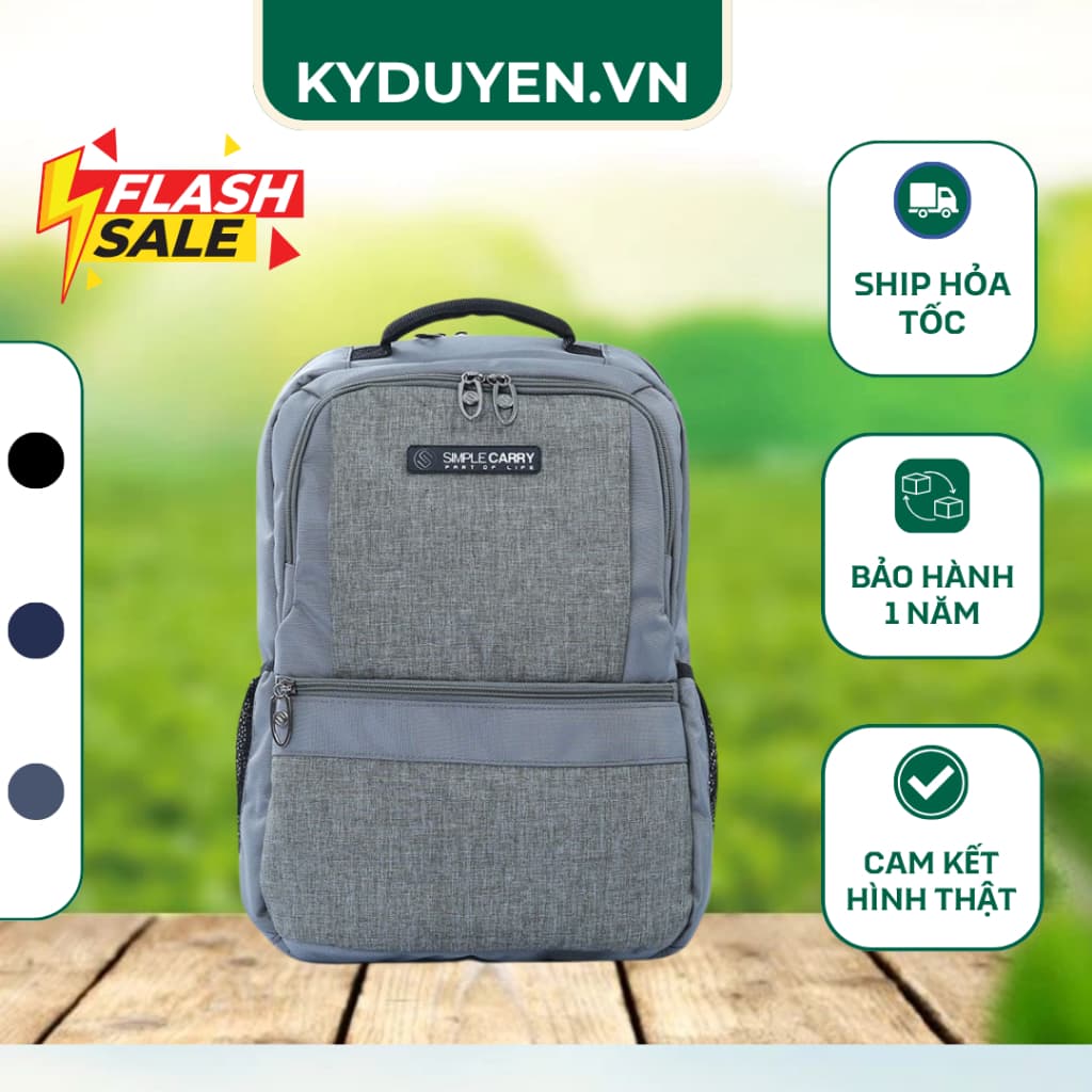 BALO LAP TOP CHÍNH HÃNG SIMPLE CARRY B2B03 SIÊU NHẸ PHÙ HỢP HỌC SINH,CÔNG SỞ, DU LỊCH(bảo hành chính hãng 10 năm