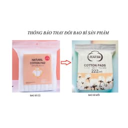 Bông Tẩy Trang HATSU Nhật Dày 3 Lớp Mềm Mịn, Bông Tẩy Trang Quốc Dân 222 Miếng Mẫu Mới  2