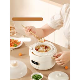 Nồi Nấu Chậm 1,5L Nineshield KB-NC02 Chính Hãng - Nấu Cháo, Hầm, Hấp, Chưng Yến Cho Bé Ruột Sứ Tráng Men, Bảo Hành 12 Th 7