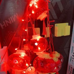 Đèn Thả Mành 10 Dây Lồng Đèn Tròn Nháy Trang Trí 3