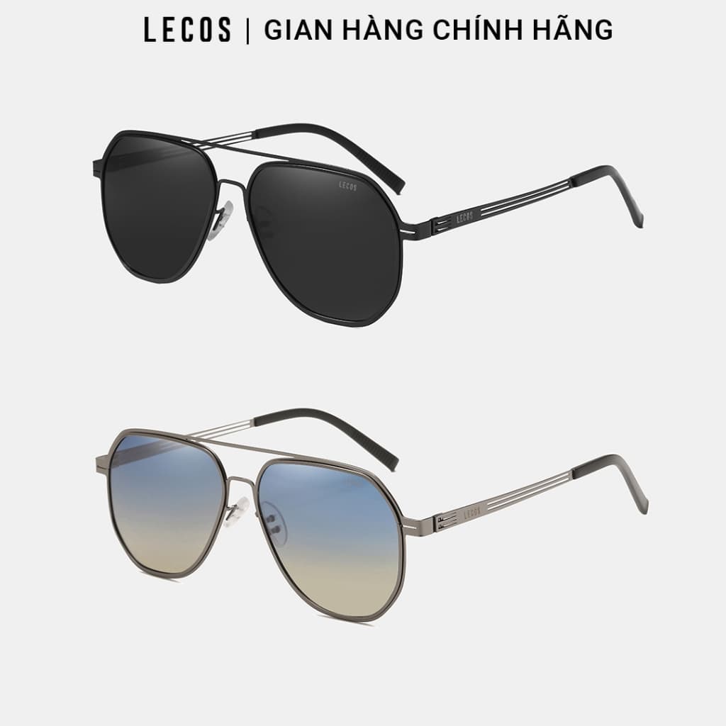 Kính Phi Công Nam LECOS LK61 Gọng Thép Không Gỉ Chống Chói đi Nắng