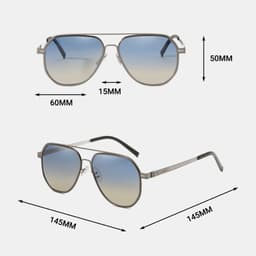 Kính Phi Công Nam LECOS LK61 Gọng Thép Không Gỉ Chống Chói đi Nắng 3