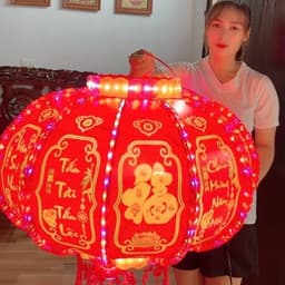 Đèn Lồng xoay 360 độ, Mẫu Cầu 3Đ trang trí tết 3