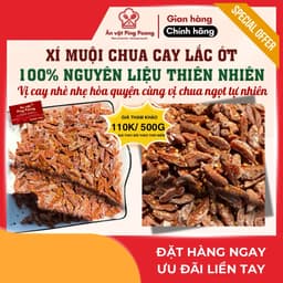 Xí Muội Lát Dày Chua Cay Xóc Ớt Lon 600G, Omai Không Hạt Chua Cay Đậm Vị Dùng Làm Qùa Biếu Tết 1