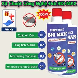 Xịt Đuổi Chuột Thảo Mộc Bio MAX 500 ML  –  An Toàn, Đuổi Chuột Hiệu Quả Không Độc Hại 6
