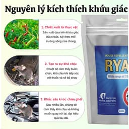 Bột Đuổi Chuột Thảo Mộc RYAN 500G – Xua Chuột Ngăn Phá Hoại, Dùng Cho Nhà Kho – Bếp – Xe 6