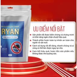 Bột Đuổi Chuột Thảo Mộc RYAN 500G – Xua Chuột Ngăn Phá Hoại, Dùng Cho Nhà Kho – Bếp – Xe 7