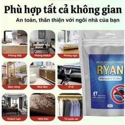 Bột Đuổi Chuột Thảo Mộc RYAN 500G – Xua Chuột Ngăn Phá Hoại, Dùng Cho Nhà Kho – Bếp – Xe 5