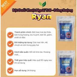 Bột Đuổi Chuột Thảo Mộc RYAN 500G – Xua Chuột Ngăn Phá Hoại, Dùng Cho Nhà Kho – Bếp – Xe 2
