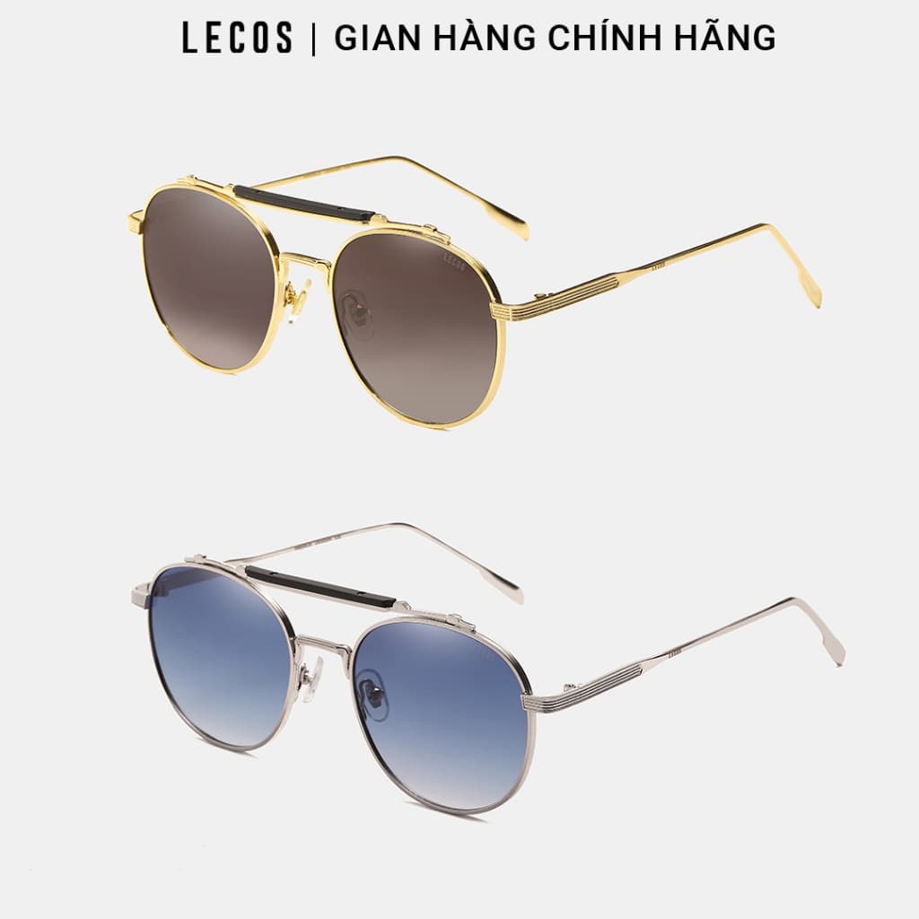 Kính Mắt Vuông Nam LECOS LK64 Gọng Đồng Bền Chắc Lái Xe Dạo Phố