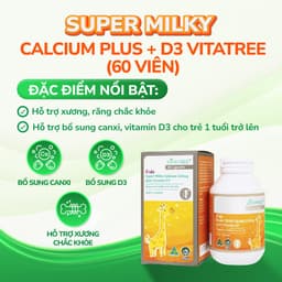 Milky Calcium D3 330mg Plus Vitatree bổ sung calci, vitamin D3 (Hộp 30 viên) 5