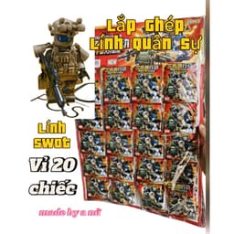 (Ngẫu Nhiên) Vỉ 20 Chiếc Mô Hình Lính Chiến Đấu Cực Ngầu Cho Bé 1