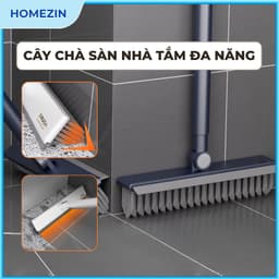 Cây Chà Sàn Nhà Tắm, Chổi Chà Sàn Và Gạt Nước Đa Năng 2 Trong 1, Chổi Cọ Nhà Vệ Sinh Dài 100cm Homezin 2