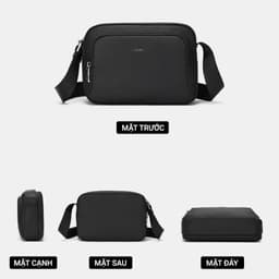 Túi xách nam LECOS LTH11 vải oxford cao cấp đeo chéo đeo vai đựng điện thoại ipad mini 6