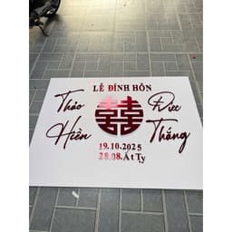TA 123 - BỘ CHỮ ALU SƠN MÀU DÁN MÀNH TRE, DÁN TƯỜNG/ TRANG TRÍ GIA TIÊN/ TRANG TRÍ TIÊC CƯỚI - HỎI - ĐÍNH HÔN 5