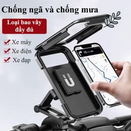 Giá đỡ điện thoại gắn xe máy, gắn xe đạp chống nước chống rung an toàn chắc chắn tiện lợi tk1511 9