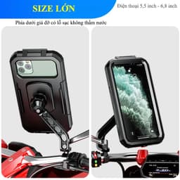 Giá đỡ điện thoại gắn xe máy, gắn xe đạp chống nước chống rung an toàn chắc chắn tiện lợi tk1511 2