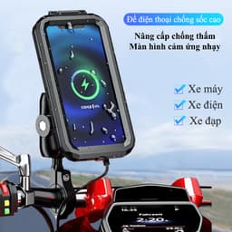 Giá đỡ điện thoại gắn xe máy, gắn xe đạp chống nước chống rung an toàn chắc chắn tiện lợi tk1511 5