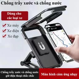 Giá đỡ điện thoại gắn xe máy, gắn xe đạp chống nước chống rung an toàn chắc chắn tiện lợi tk1511 3