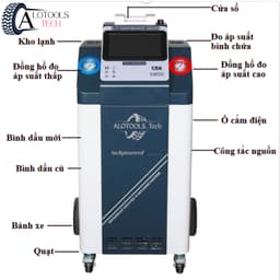 Máy nạp ga điều hòa ô tô tuần hoàn tự động, máy nạp và phục hồi gas ô tô, máy thu hồi và nạp ga lạnh 7