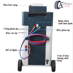 Máy nạp ga điều hòa ô tô tuần hoàn tự động, máy nạp và phục hồi gas ô tô, máy thu hồi và nạp ga lạnh 8