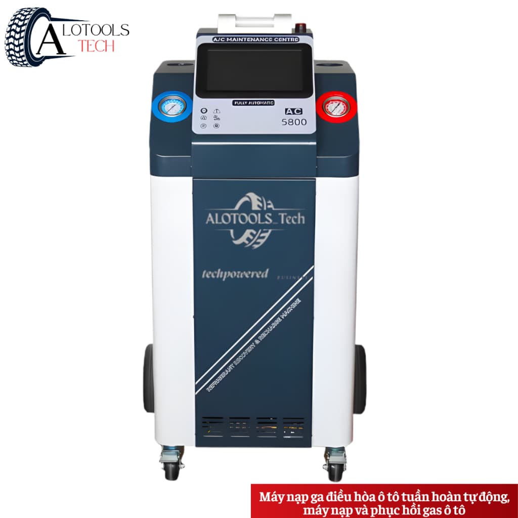 Máy nạp ga điều hòa ô tô tuần hoàn tự động, máy nạp và phục hồi gas ô tô, máy thu hồi và nạp ga lạnh