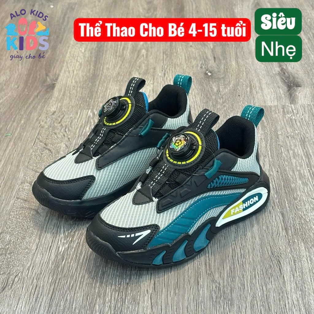 Giày Thể Thao Xuất Âu Cho Bé Trai Bé Gái – Êm Chân, Siêu Nhẹ, Khóa Vặn Thông Minh, Chống Trơn Trượt.K111