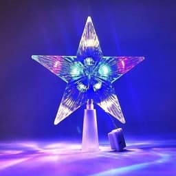 Đèn led Ngôi Sao Năm Cánh Phát Sáng Nhiều Màu Trang Trí Cây Thông Giáng Sinh Năm Mới 2