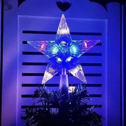 Đèn led Ngôi Sao Năm Cánh Phát Sáng Nhiều Màu Trang Trí Cây Thông Giáng Sinh Năm Mới 3