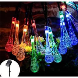 ￼Bộ Dây Đèn Led Trang Trí Hình Giọt Nước Pha Lê Trong Suốt .Ánh Sáng Màu Đẹp Long Lanh 2