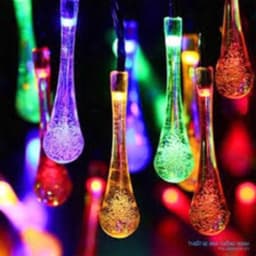 ￼Bộ Dây Đèn Led Trang Trí Hình Giọt Nước Pha Lê Trong Suốt .Ánh Sáng Màu Đẹp Long Lanh 4