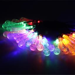 ￼Bộ Dây Đèn Led Trang Trí Hình Giọt Nước Pha Lê Trong Suốt .Ánh Sáng Màu Đẹp Long Lanh 5