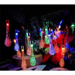 ￼Bộ Dây Đèn Led Trang Trí Hình Giọt Nước Pha Lê Trong Suốt .Ánh Sáng Màu Đẹp Long Lanh 3