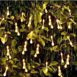 ￼Bộ Dây Đèn Led Trang Trí Hình Giọt Nước Pha Lê Trong Suốt .Ánh Sáng Màu Đẹp Long Lanh 8
