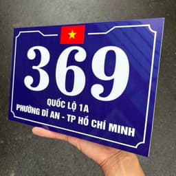 Biển số nhà in theo yêu cầu - Chất liệu MICA, FORMEX - Nhiều kích thước, Tặng keo dán 1