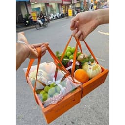 5 Hộp Nắp Mica Quai Xách Đựng Giỏ Hoa Quả, Đựng Giỏ Trái Cây (Đựng 2-3 kg Quả) 5