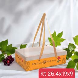 5 Hộp Nắp Mica Quai Xách Đựng Giỏ Hoa Quả, Đựng Giỏ Trái Cây (Đựng 2-3 kg Quả) 2