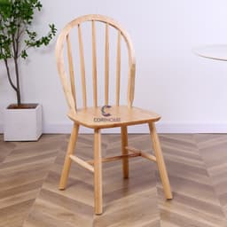 Ghế 6 Nan Tròn,Ghế Windsor CoRiHome , Ghế cổ, Ghế Đồng Quê, Ghế xưa, Ghế Tựa Lưng Uốn Cong Gỗ Cao Su 9