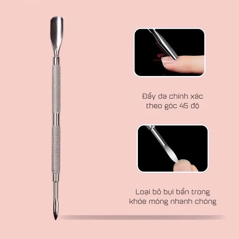 Cây đẩy da chết Cây cạo sơn gel lấy khóe móng loại inox 304 chuyên dụng làm NAIL