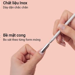 Cây đẩy da chết Cây cạo sơn gel lấy khóe móng loại inox 304 chuyên dụng làm NAIL 5