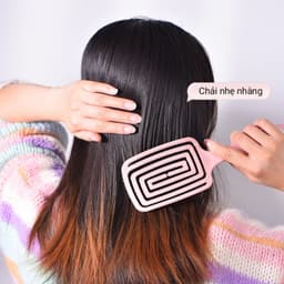Lược N57 Chải Tóc Xoăn Gỡ Rối Mát Xa Da Đầu Tạo Kiểu Tóc Phồng Tiện Dụng - Lược Mát Xa Đầu Với Răng Lược Mềm Mại -260901 2