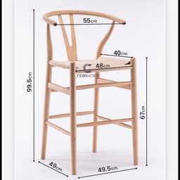 Ghế Bar Wishbone CORIHOME Được Chế Tác Với Ghế Cói Và Khung ỗ chắc Chắn 3