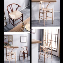 Ghế Bar Wishbone CORIHOME Được Chế Tác Với Ghế Cói Và Khung ỗ chắc Chắn 5