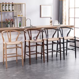 Ghế Bar Wishbone CORIHOME Được Chế Tác Với Ghế Cói Và Khung ỗ chắc Chắn 6