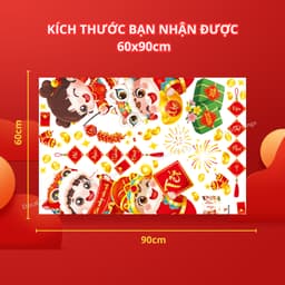 Decal Tết 2026 hít tĩnh điện dán cửa kính không keo dễ dán gỡ 42 2