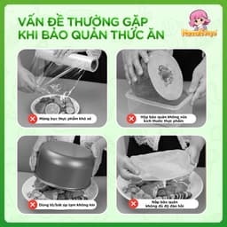 Bịch 300C Màng Bọc Thực Phẩm Xanh Việt Hannah Seyo Chất Liệu PE An Toàn Bảo Quản Thực Phẩm 4