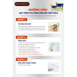 (5 lít) Sơn tường trong nhà MAXILITE MK14 độ che phủ cao, dễ thi công thích hợp sơn lại tường cũ - phân khúc kinh tế 6
